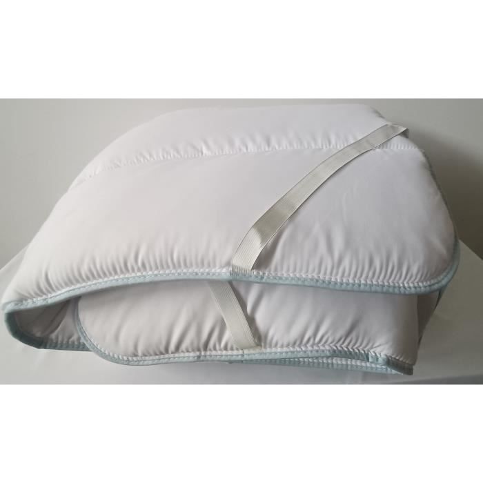 Cubrecolchón - MORTREUX - 2 personas - Microfibra - 160x200 cm - Comodidad para todas las estaciones