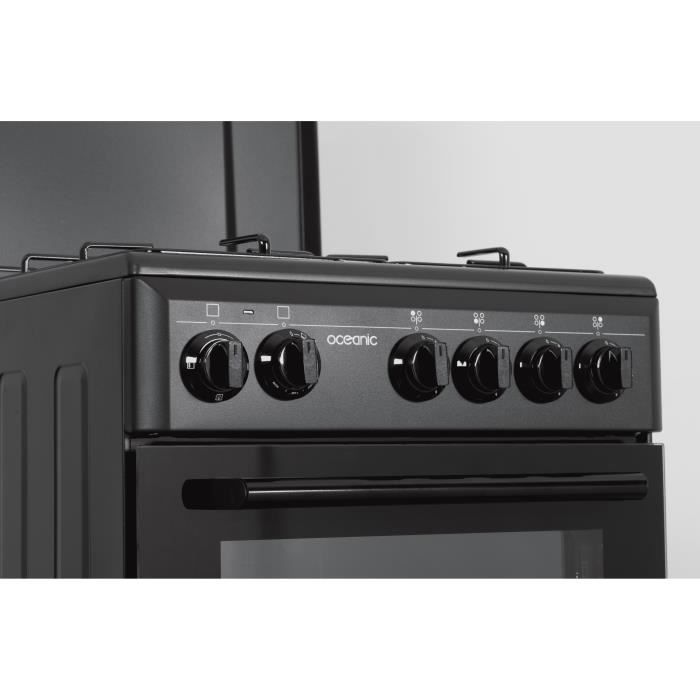 Cocina de gas OCEANIC OCEACG50GB - 4 quemadores - 49,8 x 61 x 86 cm - Negra