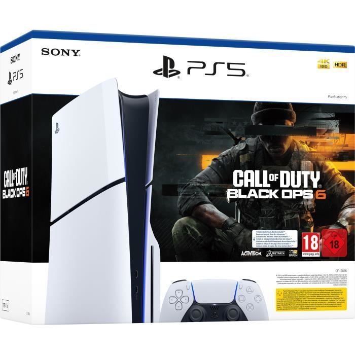 PS5 Standaardbundel (met cd-drive): PlayStation 5-console (Slim-model) + Call of Duty: Black Ops 6 (code in de doos)