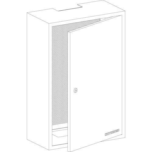 Armoire de montage KATHREIN MS 4060 21450002 avec paroi arrière de mon - Blanc - Industriel - Loft - Métal