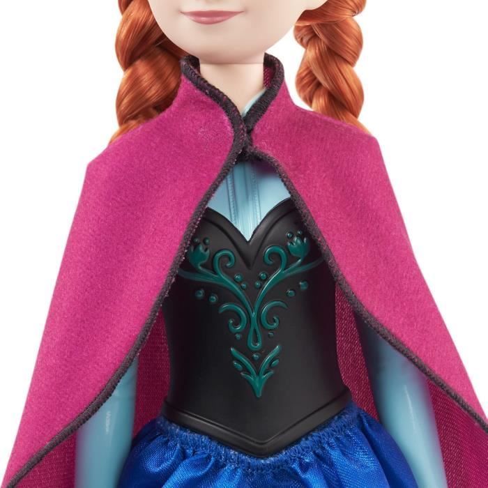 Boneca Anna de Frozen da Mattel Disney com roupa e acessórios HLW49