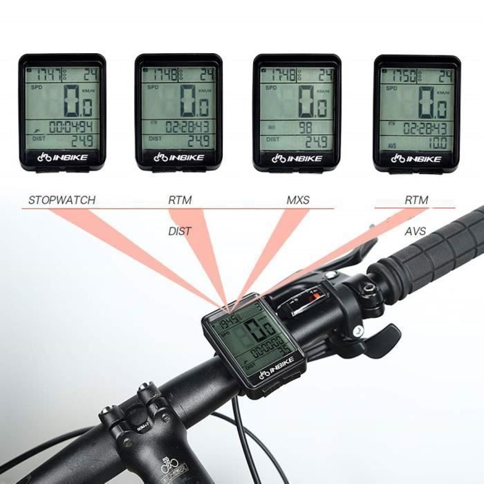 Wireless Bike Computer, Mountain Bike Speedometer, Wireless Cycle Computer with Waterproof Screen