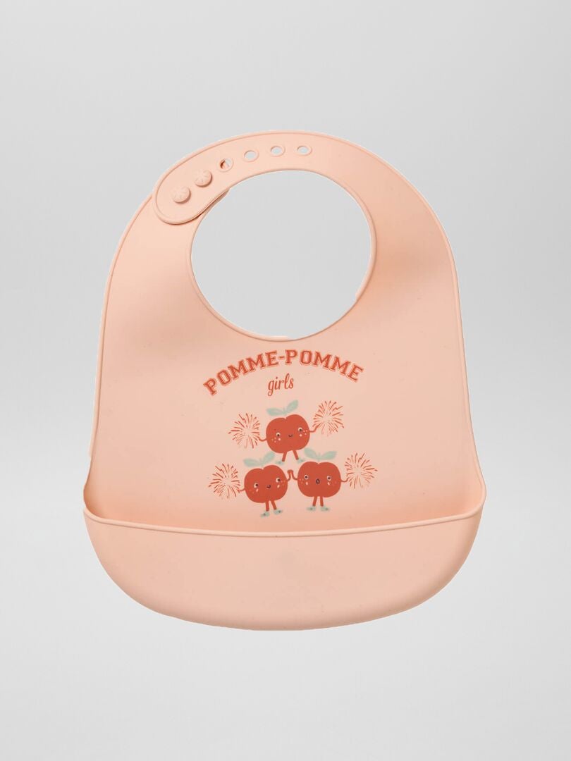 Babador infantil Pomme-pomme com bolso - ROSA