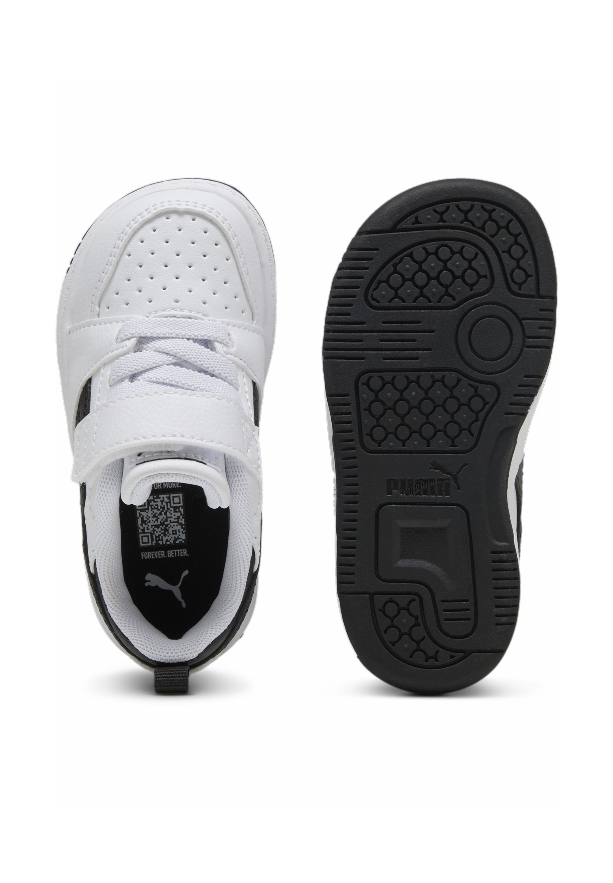 Puma REBOUND V6 LO - Babysko - hvit/svart/hvit