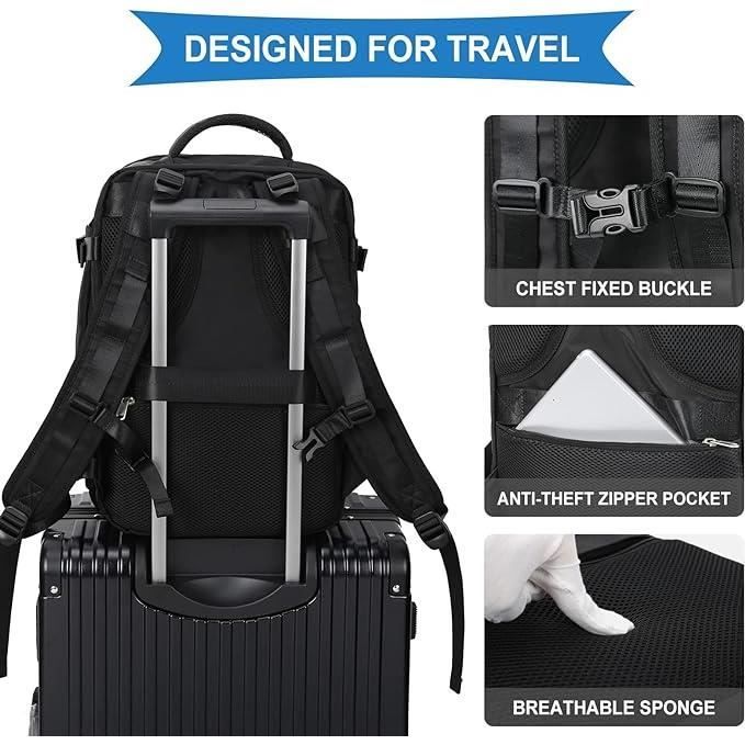 Mochila de cabina para viajes - FREOSEN - 42x17x31cm - Impermeable - Con puerto de carga USB
