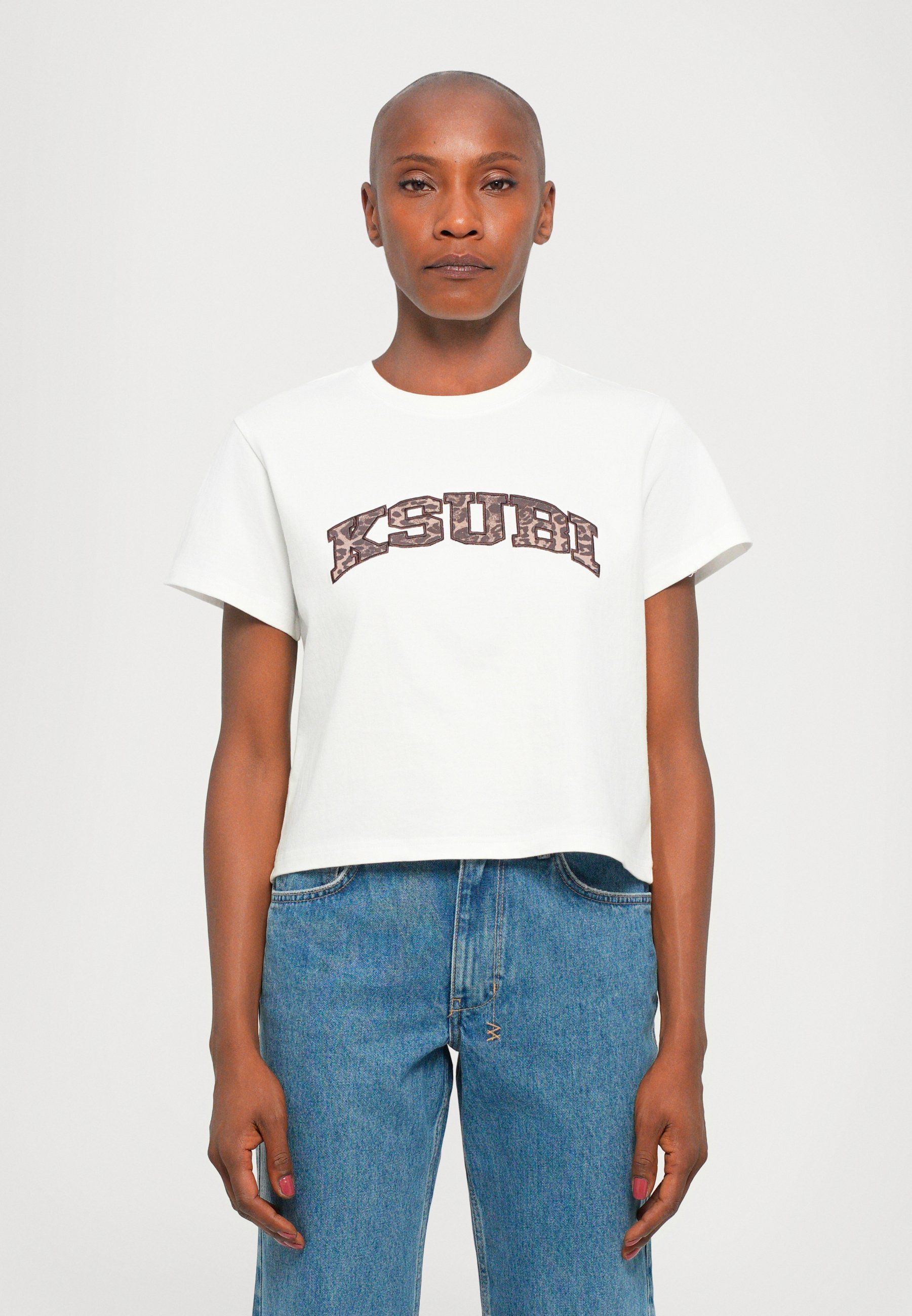 Ksubi LEO SHRUNKEN TEE VINTAGE - T-shirt stampata - bianca