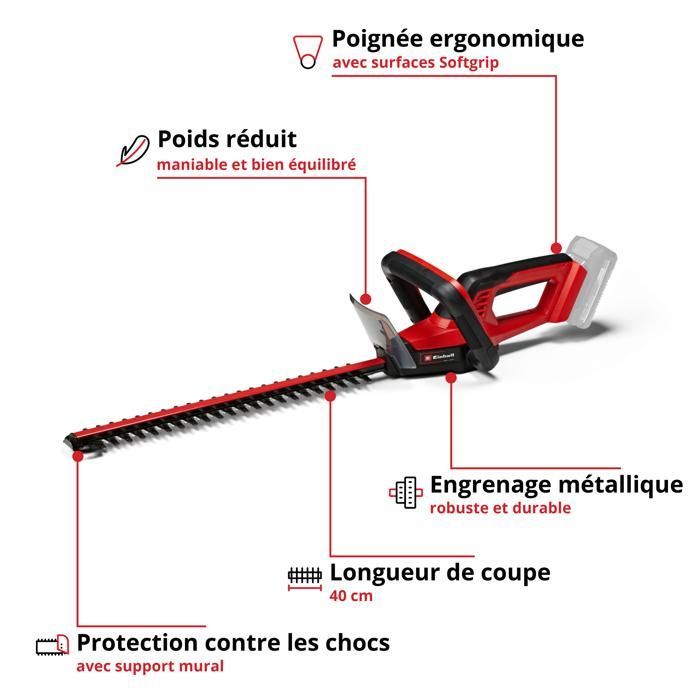 Einhell GC-CH 18/40 Li Solo PXC Cordless Hedge Trimmer (18V, 40cm cutting length) Supplied without battery or charger
