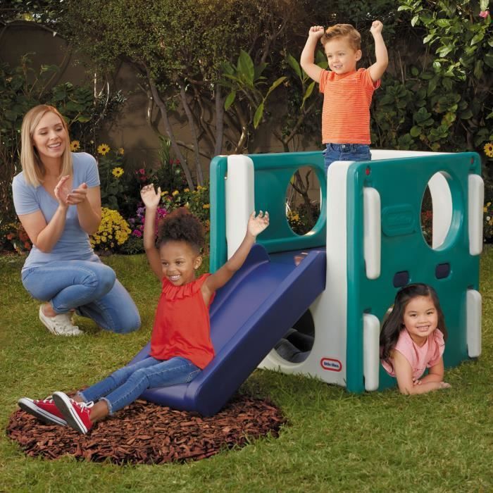 Little Tikes – Toboggan Intérieur/Extérieur – Vert, Blanc et Bleu – Pour Enfants de 18 Mois à 4 Ans