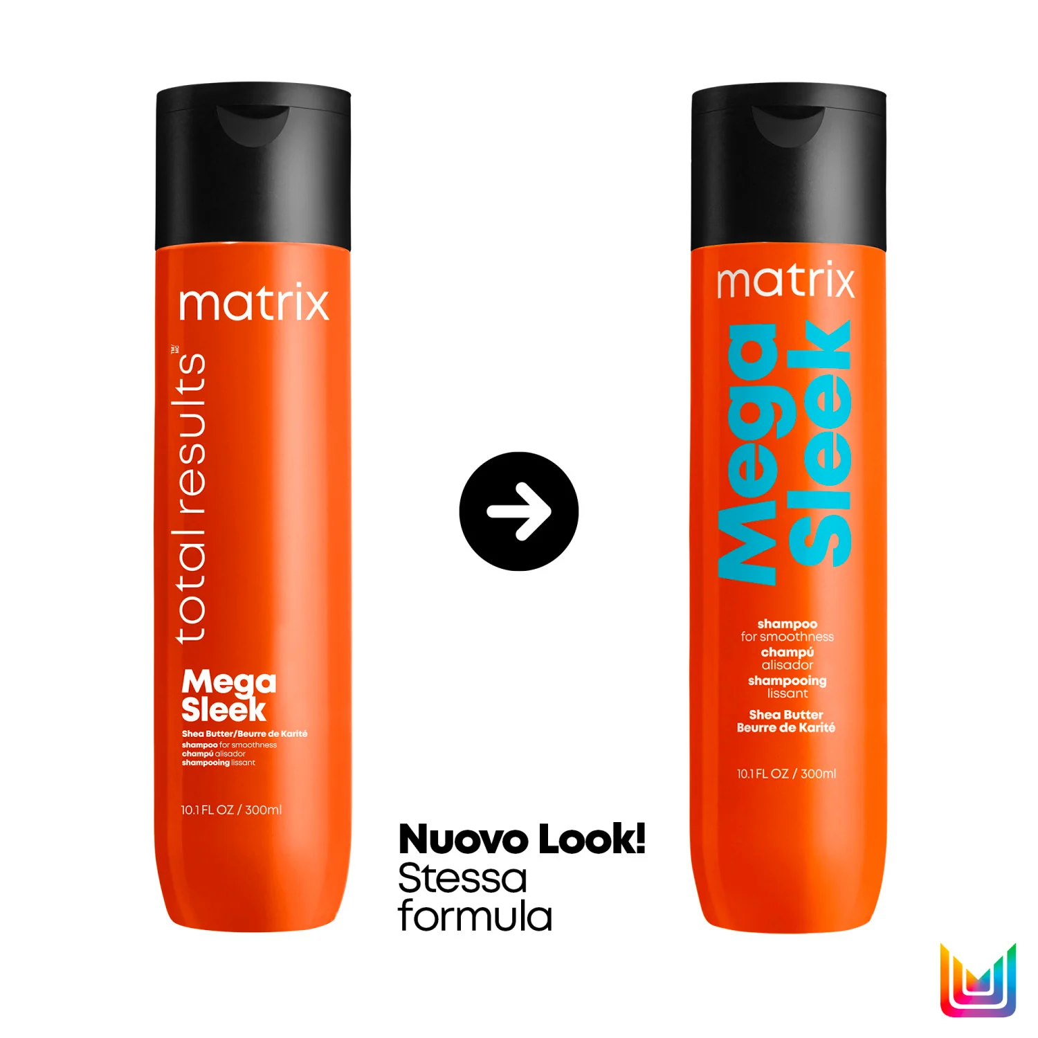 Total Results Mega Sleek Shampoo - Shampoo Lisciante, Shampoo Anticrespo