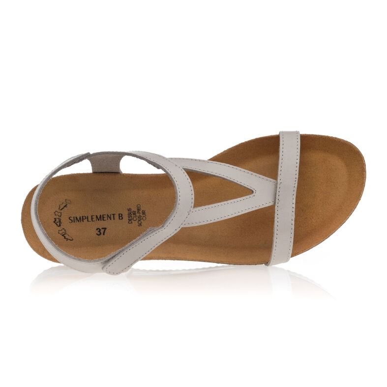 Sandalias beige para mujer / Zapatos de punta abierta