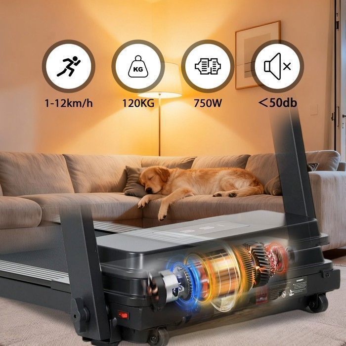 Tapis roulant pieghevole ISE SY-T2707, velocità massima 14 km/h.