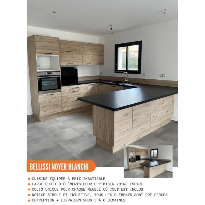 Bellissi Low Corner Cabinet in Whitewashed Walnut with 1 Door, W 105 cm - Cuisineandcie
