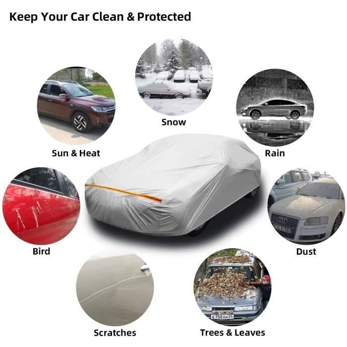 Funda para coche para sedán de exterior, impermeable, resistente al viento, al polvo y con protección contra cuchillos.