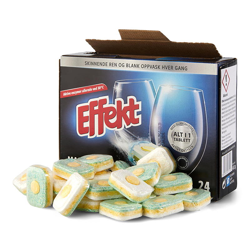 Effekt Opvaskemaskine 24 dele Alt-i-én Effekt