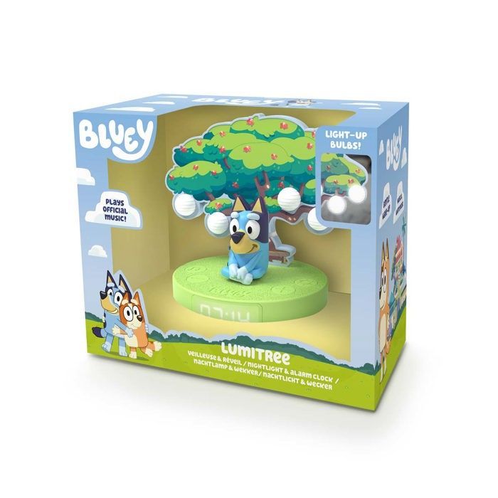 Despertador e luz noturna Bluey Tree com luzes.