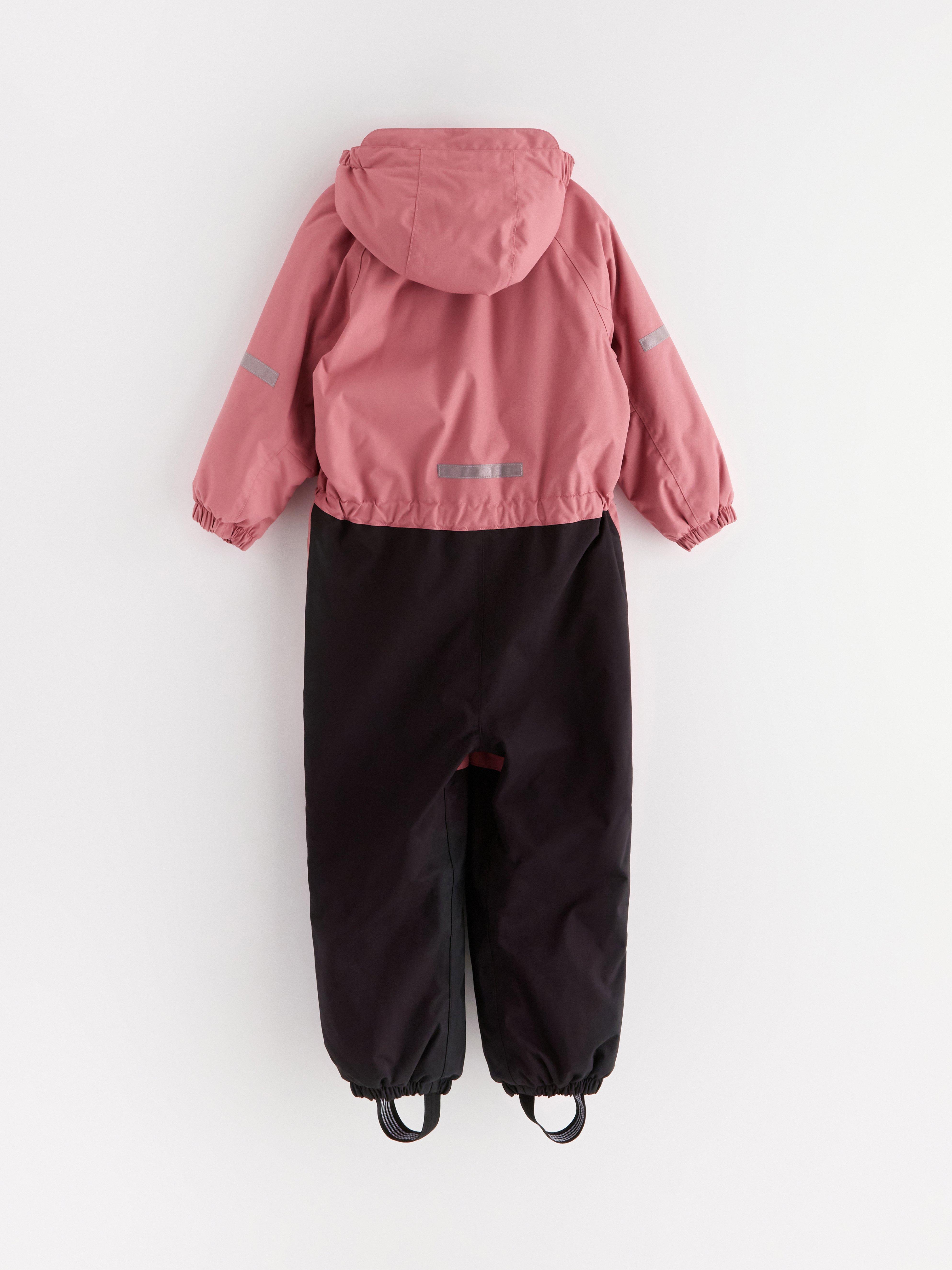 Combinaison imperméable rembourrée rose poudré