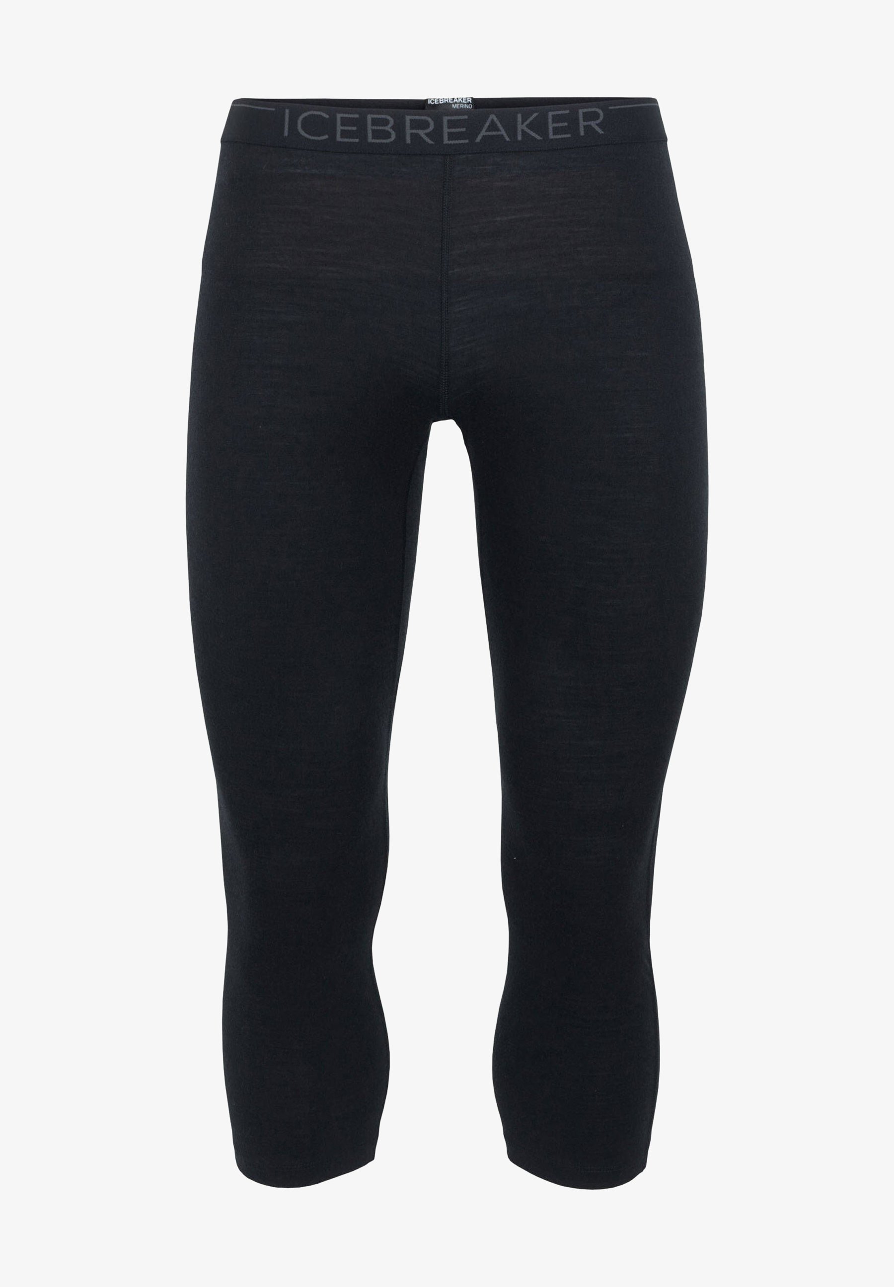 Spodnie sportowe icebreaker MERINO 200 MID WEIGHT OASIS 3/4 - 3/4 - CZARNE