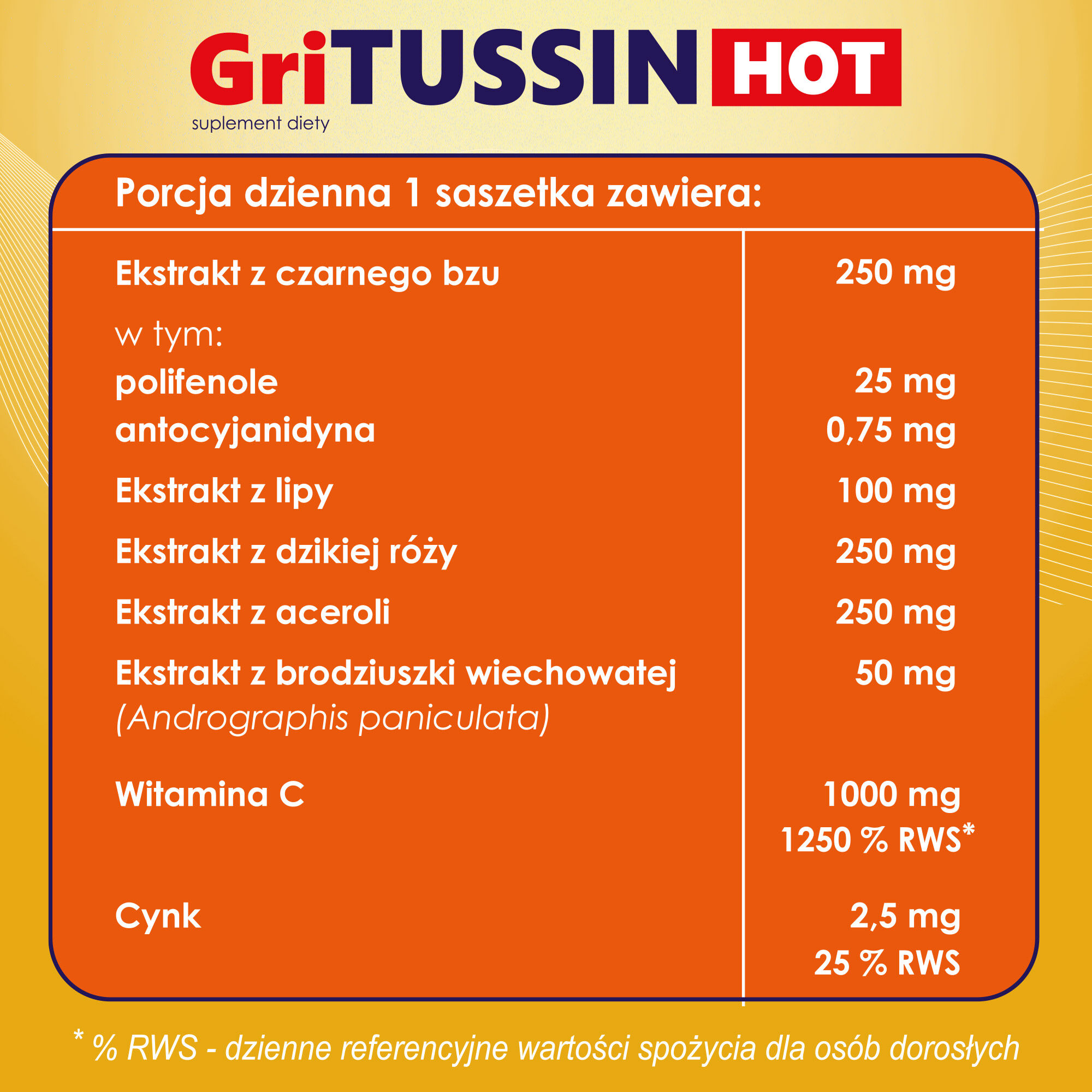 GriTussin Hot Home -ensiapupakkaus