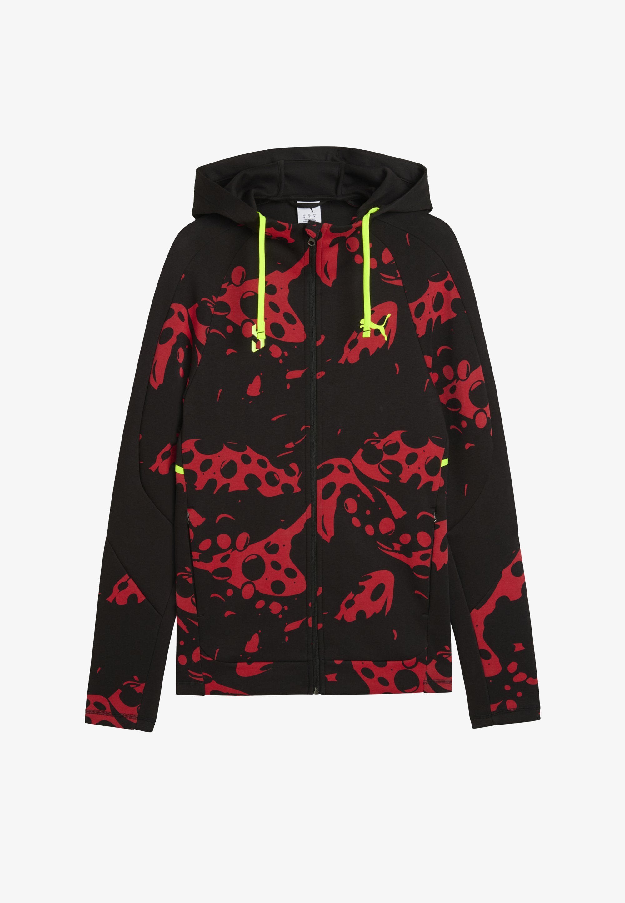 Puma SCOOT LAB EVOSTRIPE CROSS - Sweatshirt met rits - voor alle tijden rood-zwart-aop