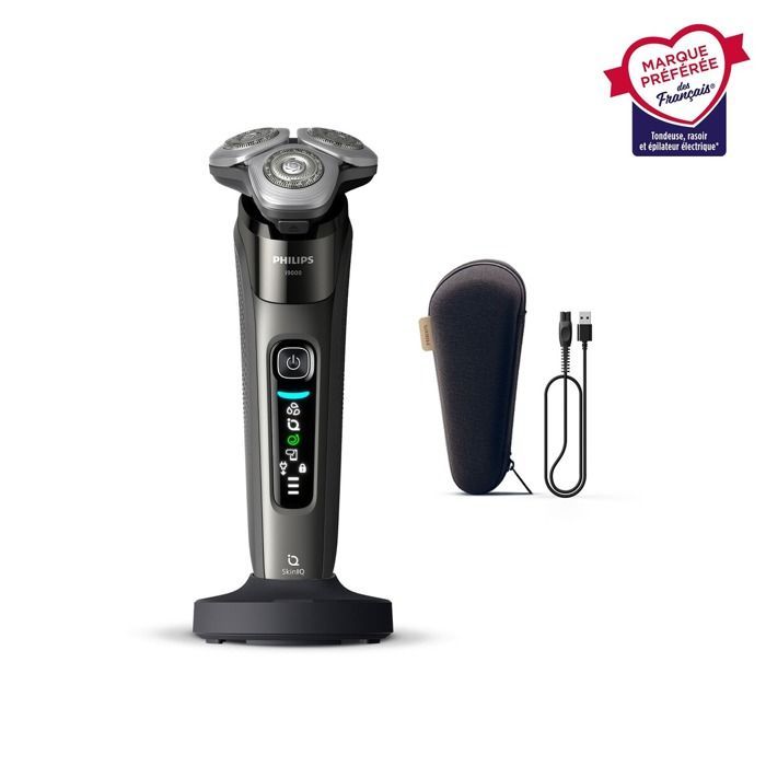 Rasoio elettrico Philips X9002/10, 100% impermeabile, serie i9000 con SkinIQ.