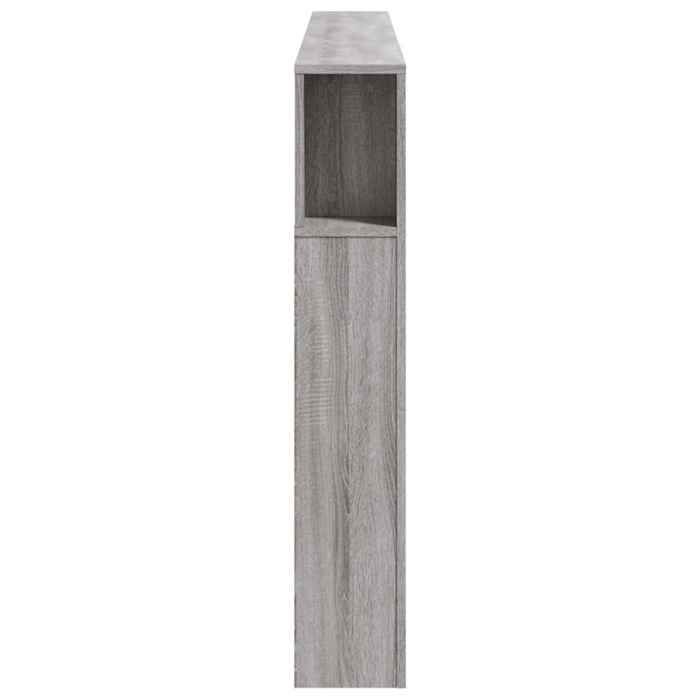 vidaXL Tête de Lit à LED, Accessoire de Lit, Tête de Cadre de Lit, Meuble de Chambre à Coucher, Sonoma Gris 200x18,5x103,5 837370