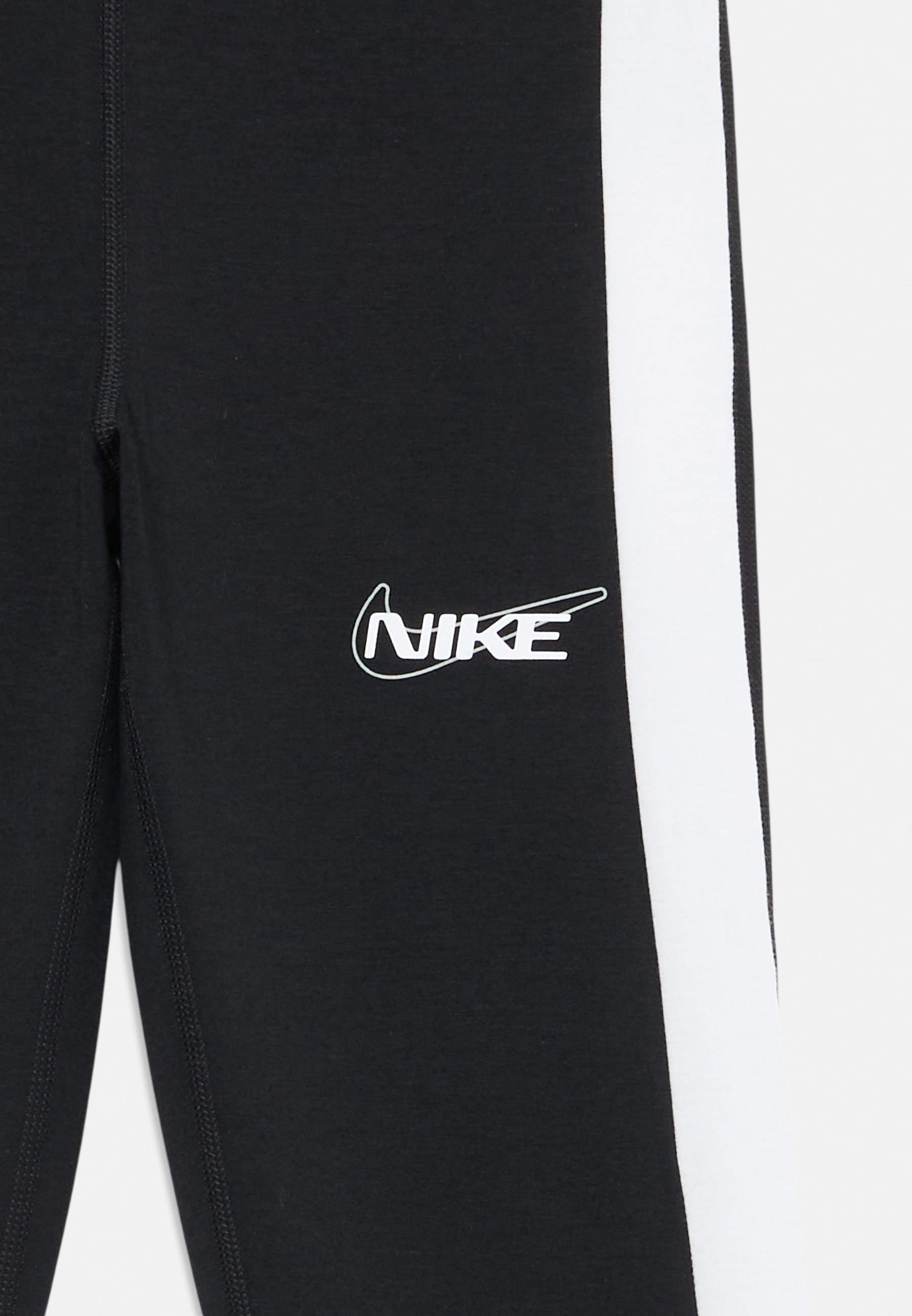 Nike Sportswear CLASSIC TIGHT FLARE - Legginsy - Spodnie - czarno-białe