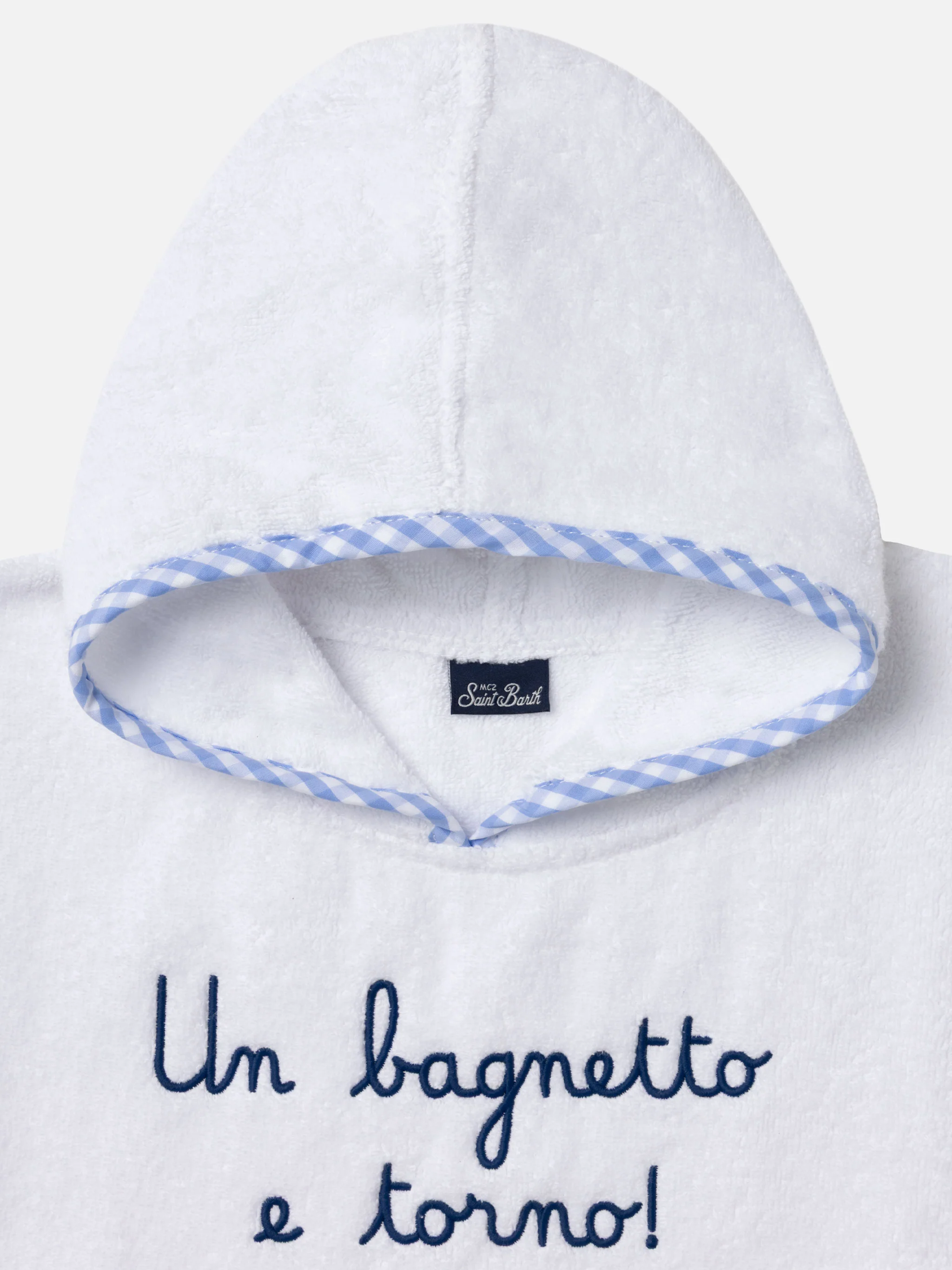 Pamučni frotirni ogrtač s vezom 