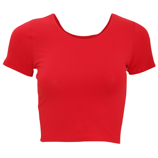  Camiseta Muy Corta Lisa De Manga Corta American Apparel