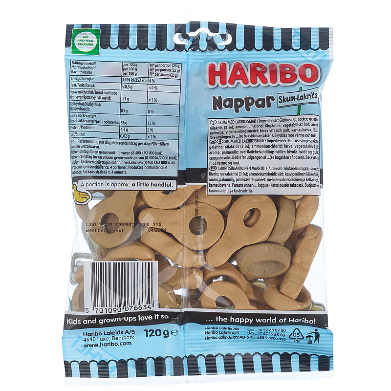 Haribo Nappar 120 schiuma di liquirizia Haribo