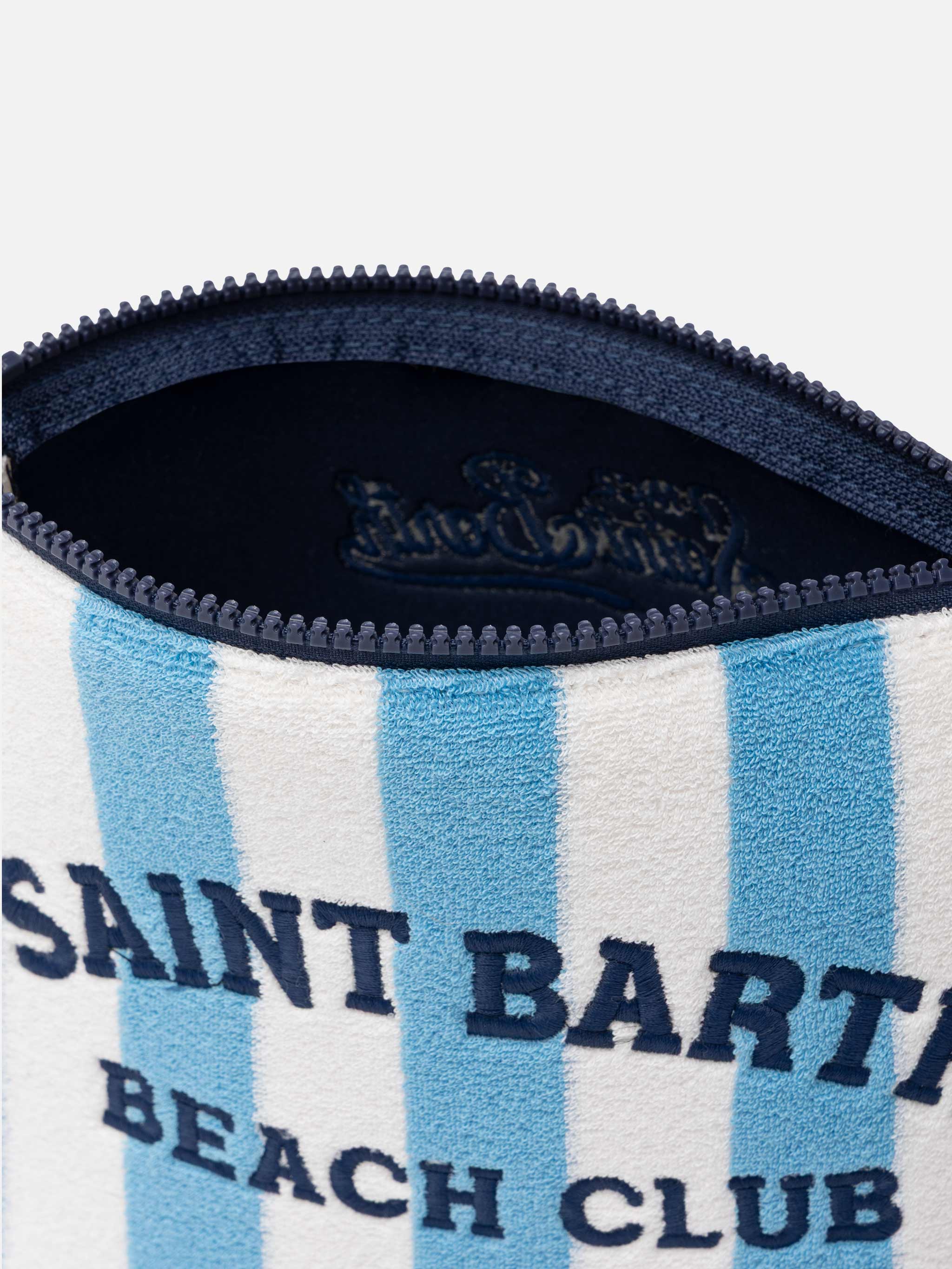 Aline badstof clutch tas met streepjespatroon