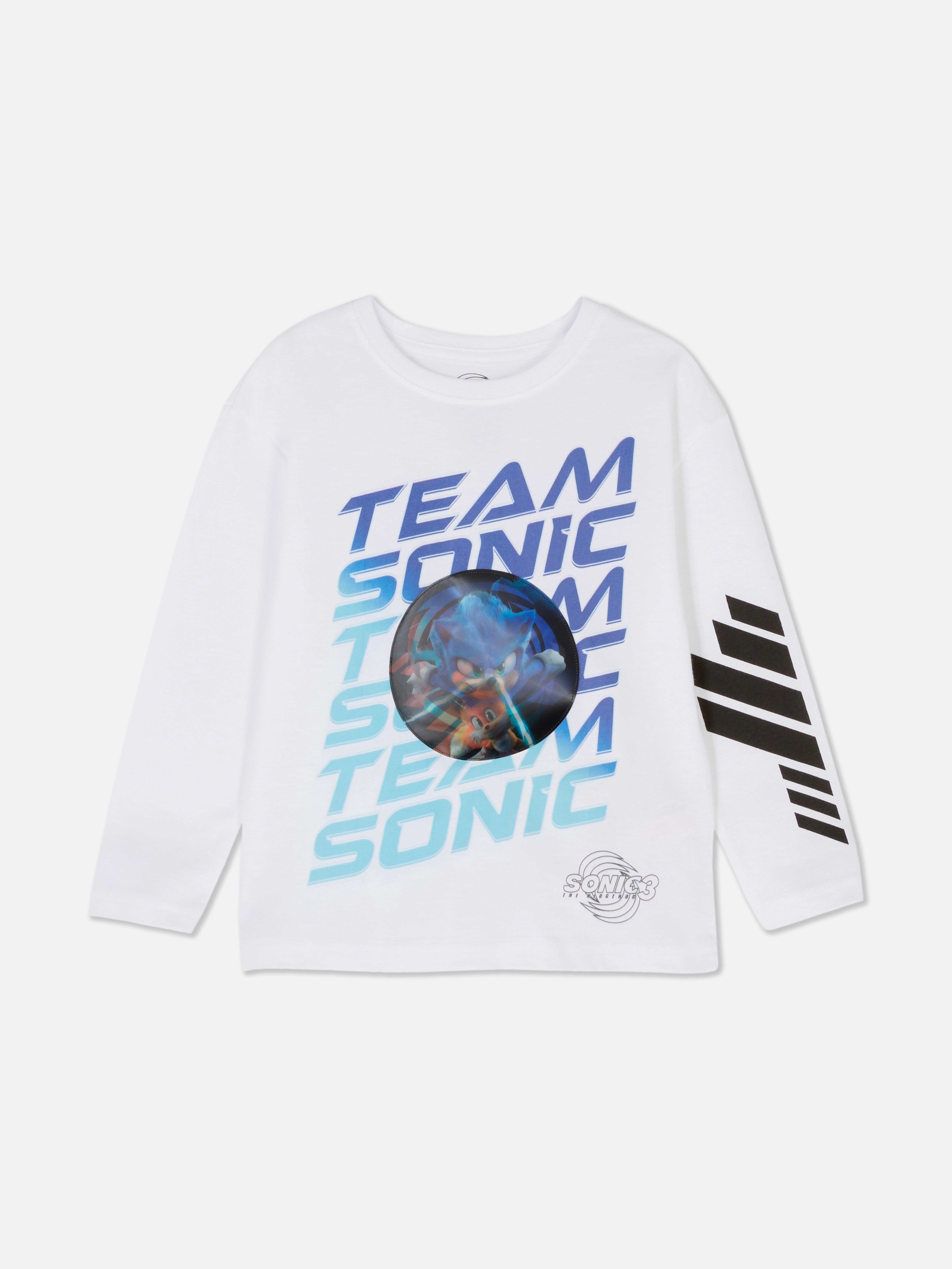 Tricou Sonic Ariciul Team Sonic Cu acest tricou cu mânecă lungă, micuțul tău aparține instantaneu Team Sonic