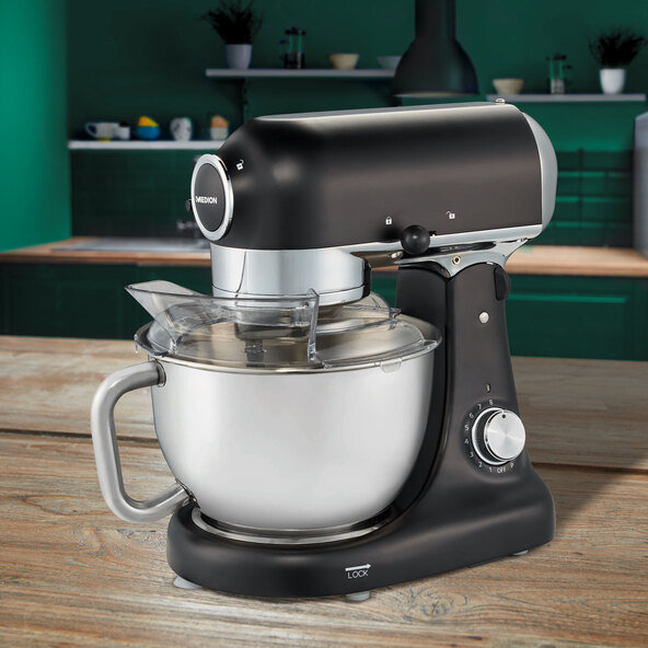 Premium food processor (MD16480), matte black