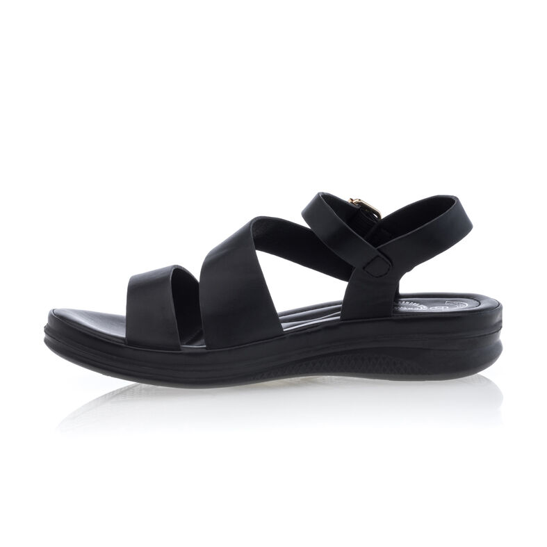 Svarte sandaler / sko med åpen tå til dame