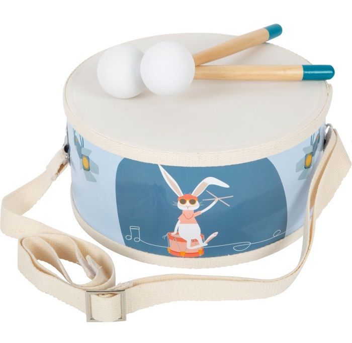Instrument de musique pour enfants - SMALL FOOT COMPANY - Tambour Groovy Beats - Bleu - 3 à 8 ans - Bois