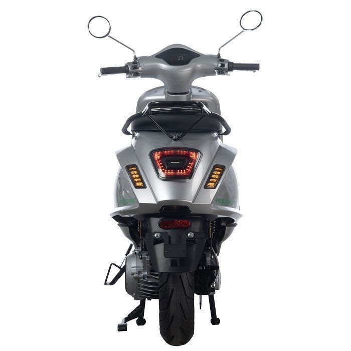 EUROCKA | Patinete eléctrico Viscot Grey de 125 cc con batería de litio extraíble de 72 V y 50 Ah y autonomía de 120 km.