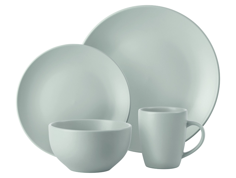 Komplet obiadowy 16 el. ceramiczny Based Livia zielony