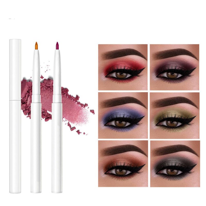 Lápis de Sombra Colorido, Lápis Cosmético, Lápis de Sombra com Glitter, Maquiagem, Delineador Matte, Caneta para Olhos, Caneta de Sombra Macia