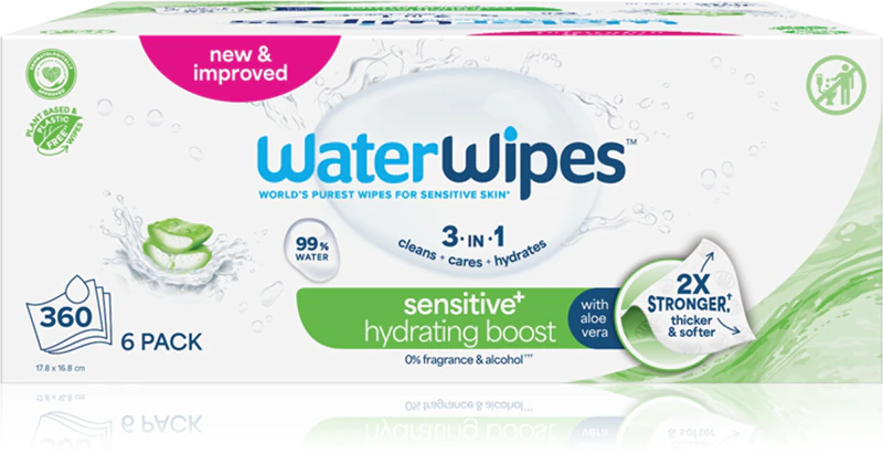 Lenços umedecidos hidratantes e refrescantes WaterWipes
