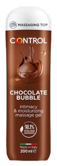 Intymios higienos masažo ir drėkinamasis gelis „Chocolate Bubble“ Lubrikantai
