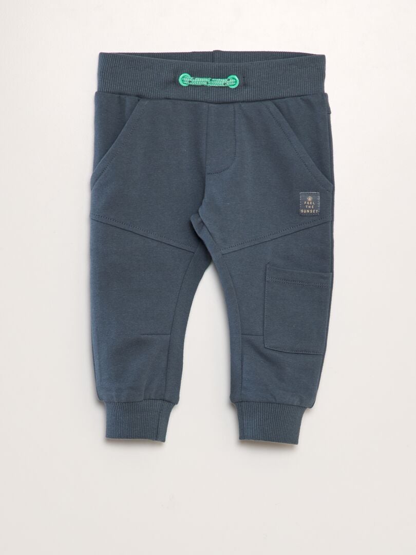 Effen joggingbroek van jersey - blauw