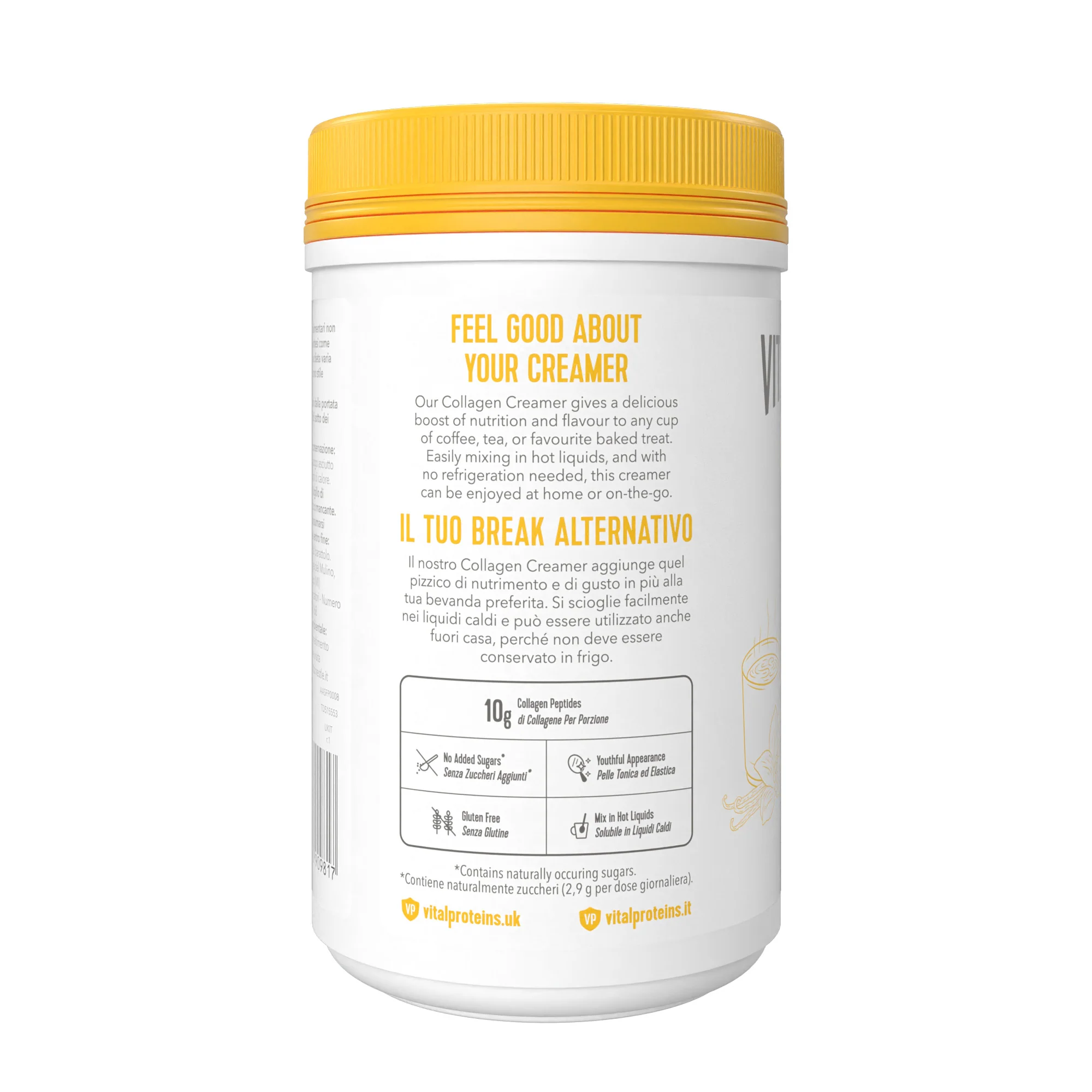 Integratori Alimentari Collagen Creamer Vaniglia - Integratore Unghie e Capelli, Integratore Pelle, Integratore Viso, Integratore Corpo e Detox