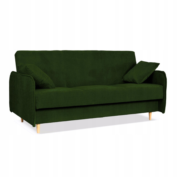 Kanapa sofa Alvo rozkładana wersalka funkcja spania pojemnik Family zielona