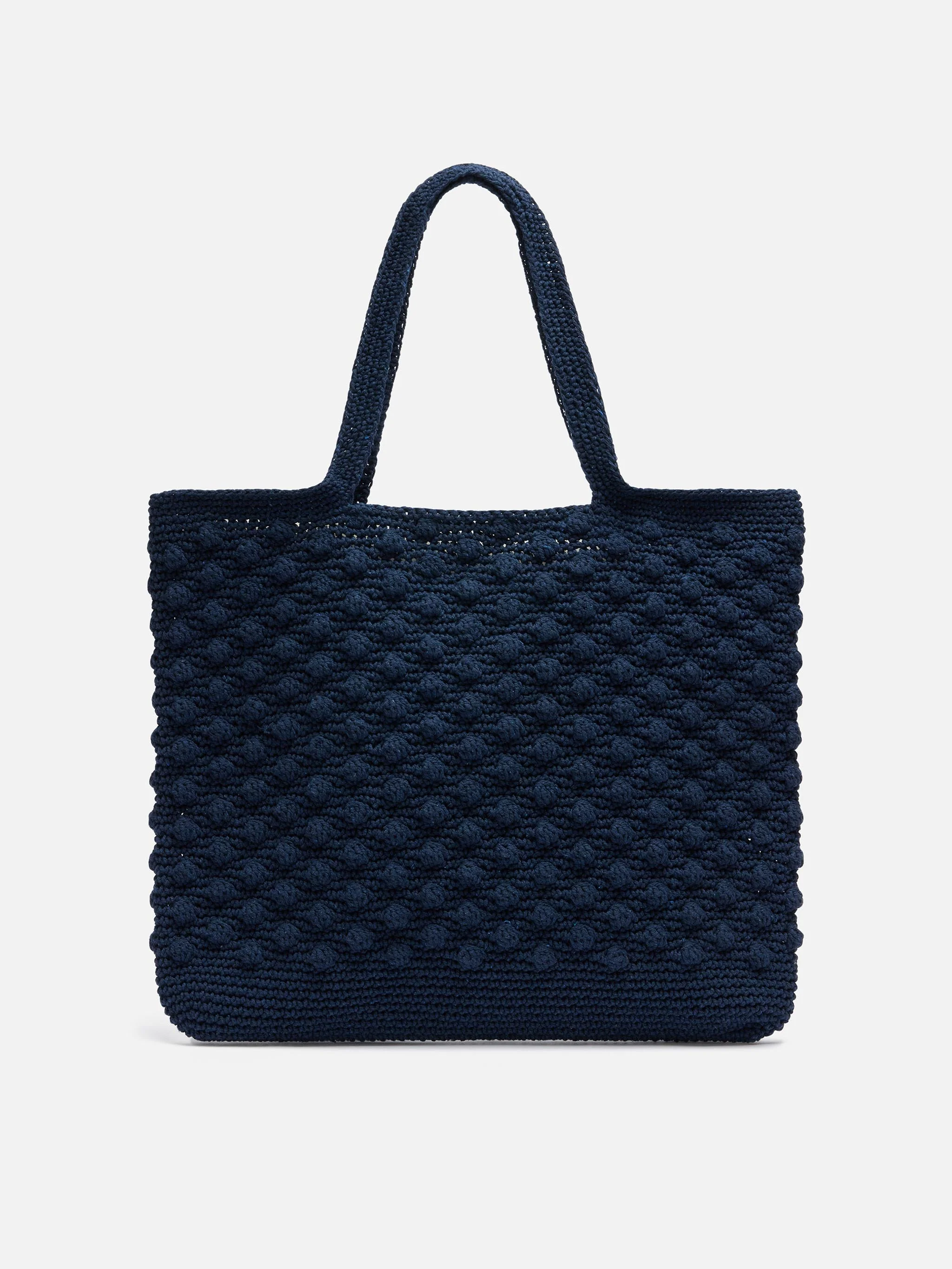 Marineblauwe gehaakte tas