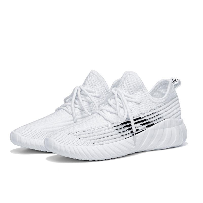 Causal femme Sneakers à lacets respirant léger maille plate Basket blanc chaussures à lacets baskets Sport femme Zapatos De Mujer