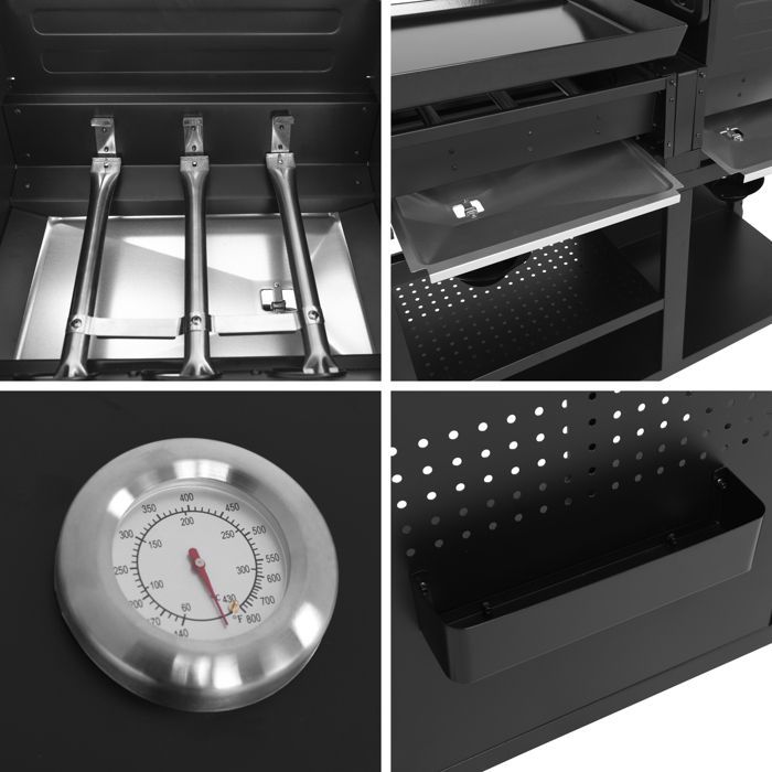 VESUVIO gas barbecue duo - 3 burners + 3-burner griddle