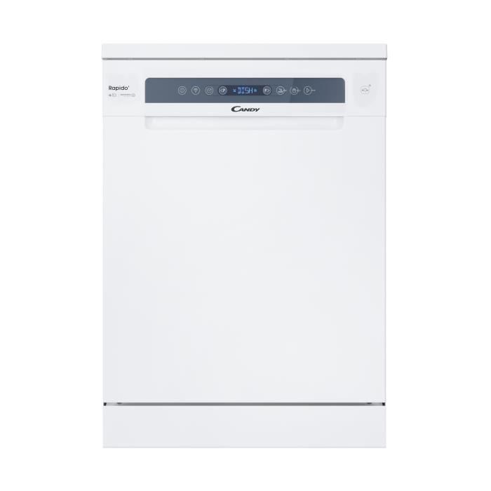 CANDY CF6C4F2W Rapido vrijstaande vaatwasser - 16 couverts - 44 dB - Maxi Tub - Aangesloten - Wit