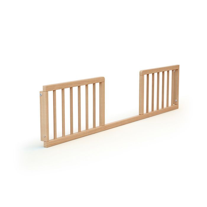 AT4 - Barrière de lit bébé en bois SEREN - 140 x 32 x 4 cm  Hêtre Verni -