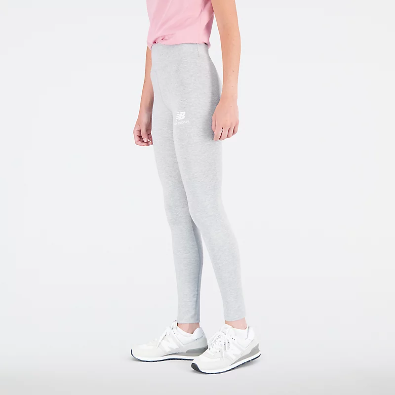 Essentials Leggings mit gestapeltem Logo für Damen – Sportgrau