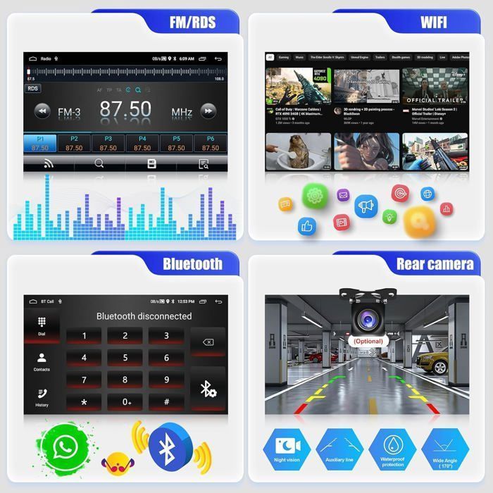 Hikity Android 13 Autoradio für Opel (Astra/Antara/Vectra/Corsa/Zafira) – 7