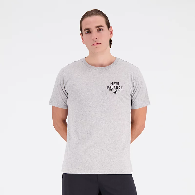 Tricou Sport Core Graphic din bumbac pentru bărbați - GRI SPORTIV